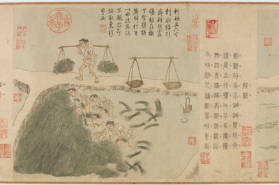 Tilling Rice, Yuan Dynasty by Cheng Qi